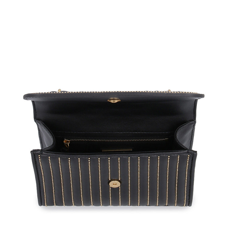 汤丽柏琦/tory burch 19年秋冬 信封包 女性 条纹 logo 黑色 斜挎包