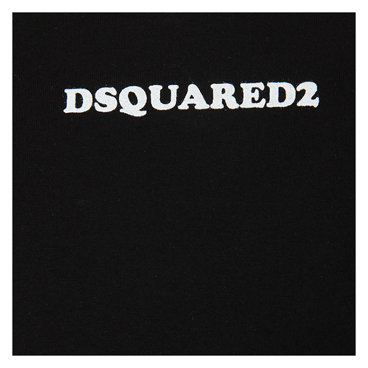 DSQUARED2 logo,花店简约logo设计 dsquared2/d二次方 19年秋冬 logo 男性 枫叶 圆领 男士短袖t恤 gd05