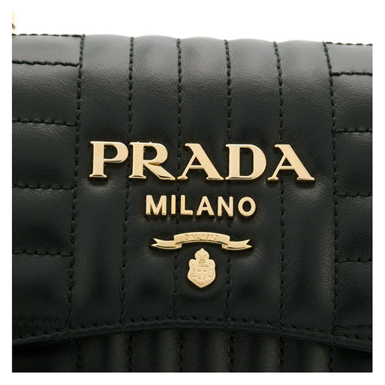 prada milano系列包,prada milano prada/普拉达 19年秋冬 diagramme中号单肩包 女性 黑色 单肩包 1bd