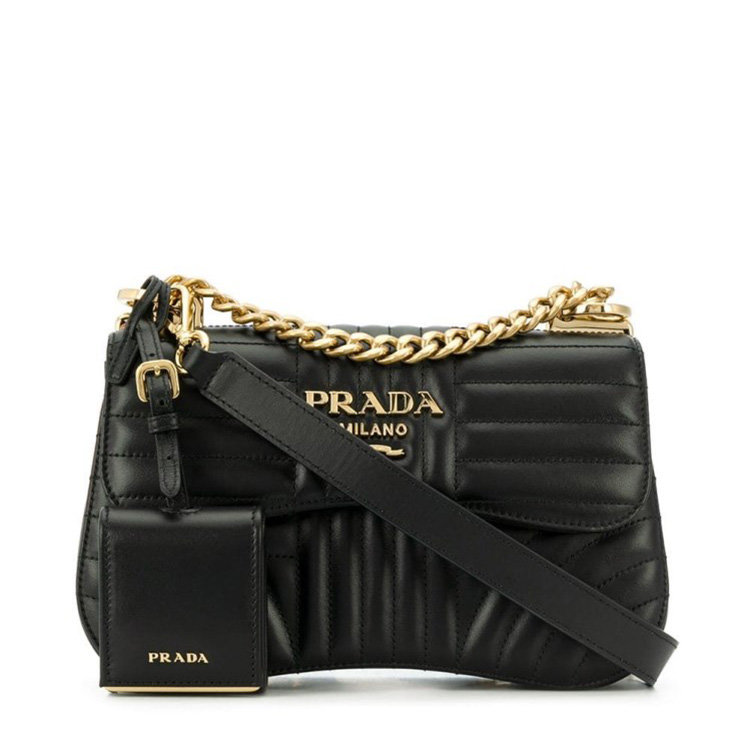 prada/普拉达 19年秋冬 diagramme中号单肩包 女性 黑色 单肩包 1bd