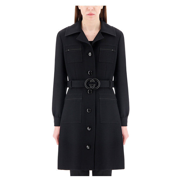 gucci/古驰 20年春夏 服装 百搭 女性 蓝色 女士大衣 584123_z8ad8