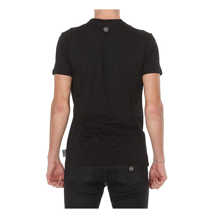 philipp plein/菲利普·普兰 19年秋冬 服装 男士t恤 男性 黑t 黑色
