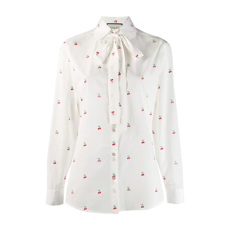 gucci/古驰 19年秋冬 gucci服装 女性 白色 女士长袖衬衫 577059 zabz