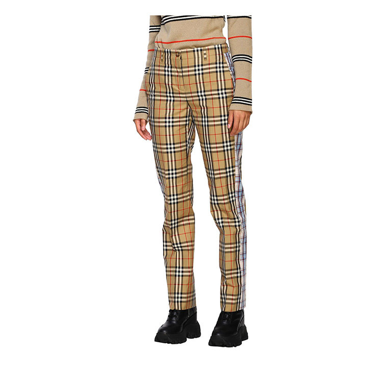 burberry/博柏利 19年秋冬 高腰 女性 格纹 直筒 格