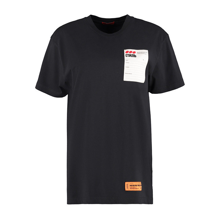heronpreston短袖,heronpreston外套 preston/heron preston 19年秋冬 服装 女士t恤 女性 黑色 女士短袖