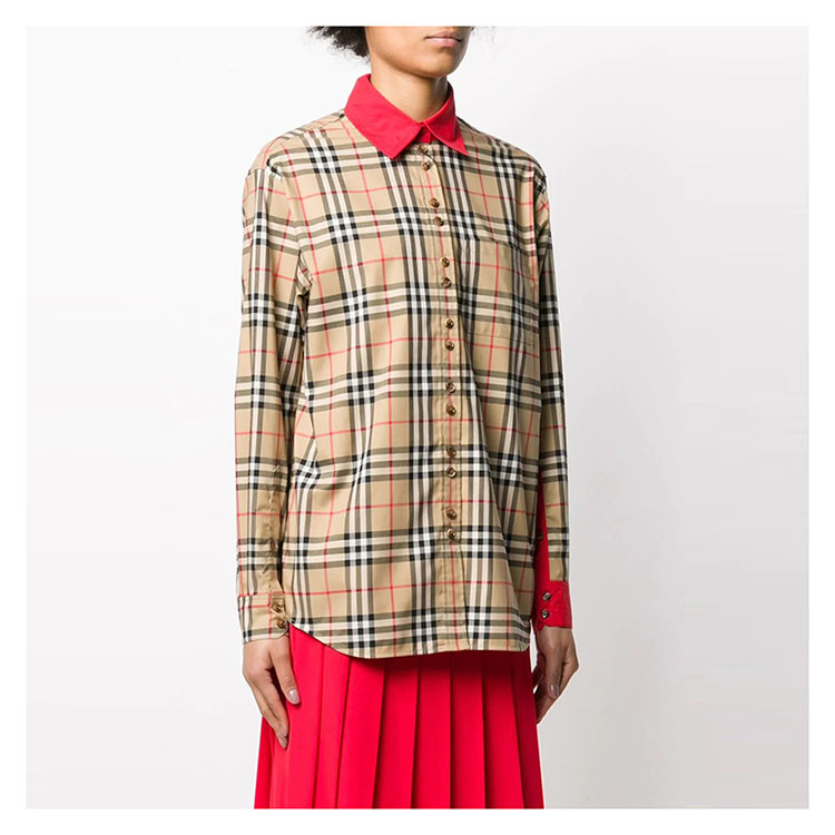 burberry官网衣服,burberry衣服 burberry/博柏利 20年春夏 burberry服装 女性 女士长袖衬衫 8024251