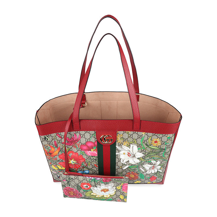 gucci/古驰 20年春夏 ophidia系列gg花卉中号购物袋 女性 混色 手提包