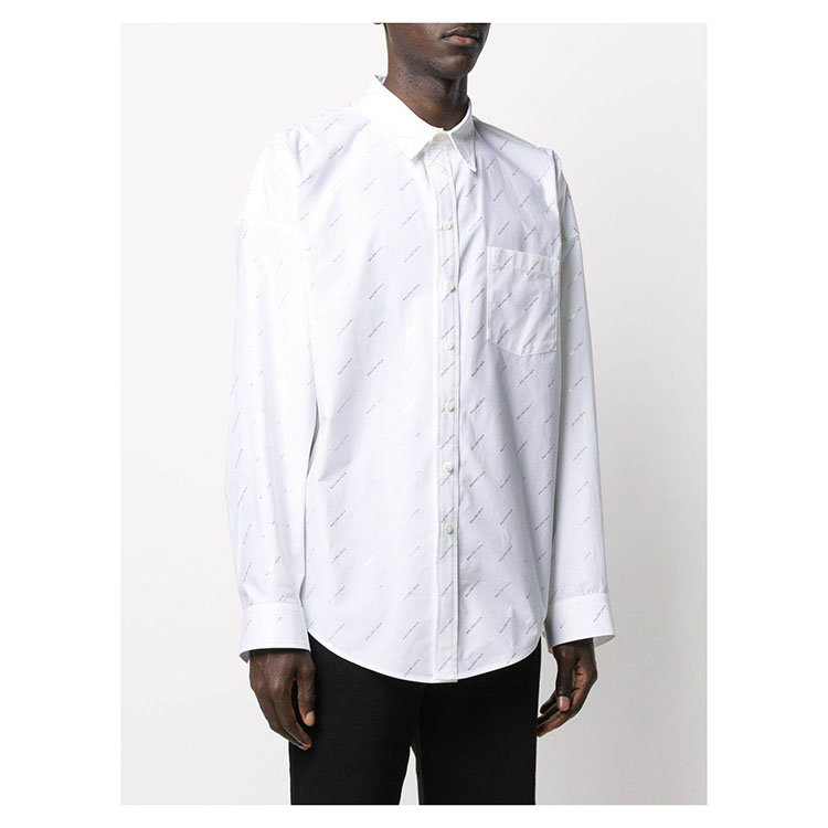 balenciaga/巴黎世家 20年春夏 服装 男性 白色 男士长袖衬衫 595214