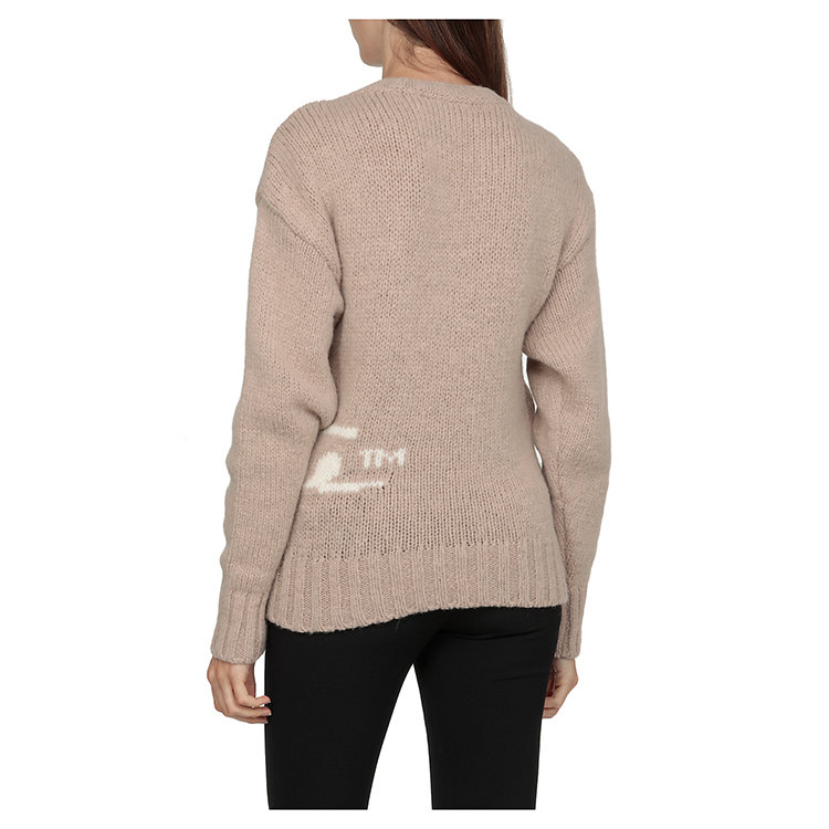 off-white/off-white 20年秋冬 百搭 女性 logo 驼色 女士针织衫/毛衣