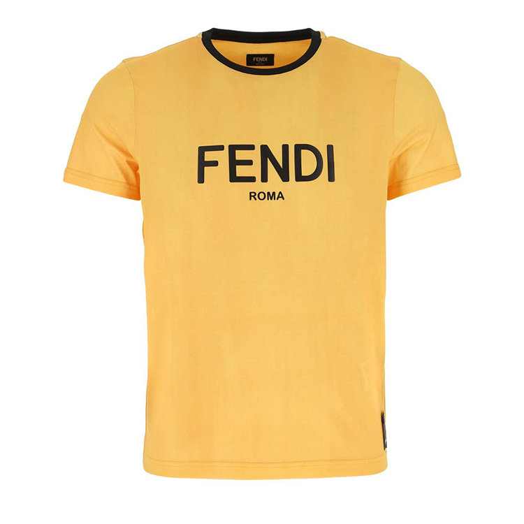 fendi/芬迪 20年秋冬 时尚百搭 男性 黄色 男士短袖t恤 fy0894ae00 f0