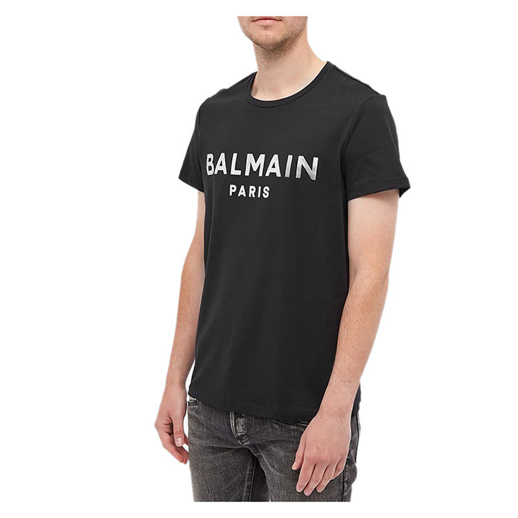 balmain/巴尔曼 21年秋冬 男士服装 男性 黑色 男士短袖t恤 wh1ef000