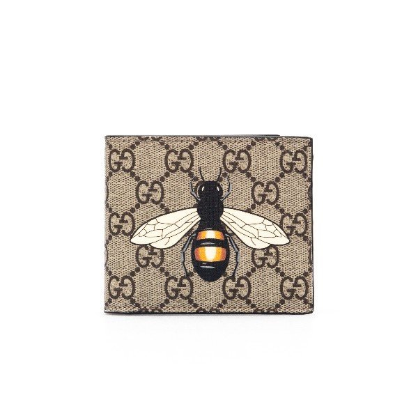 gucci/古驰 18年秋冬 小蜜蜂 经典logo 男包 男性 gucci 浅灰色 钱包