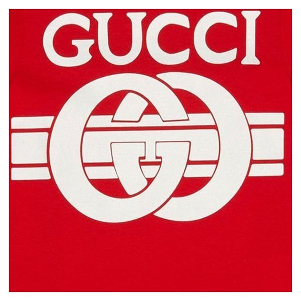 gucci/古驰 19年春夏 服装 logo 男童 短袖 gg logo 红色 儿童t恤