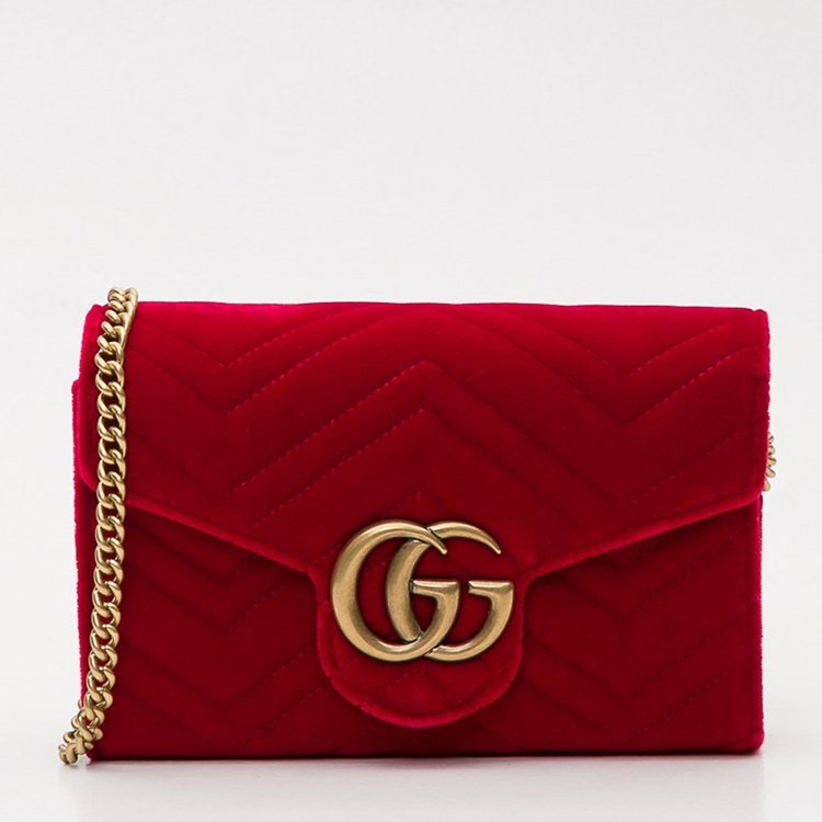 古驰/gucci 18年秋冬 logo 链条包 女包 女性 gucci 双g gg marmont