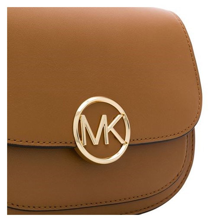 kors 19年春夏 小号斜挎包 女性 马鞍包 mk logo 棕色 斜挎包 32s9g0