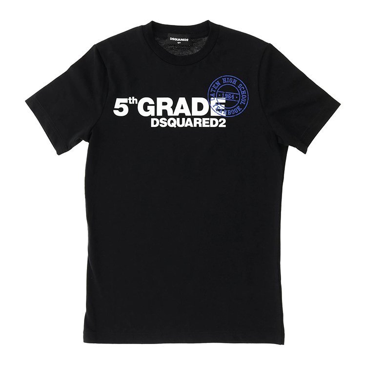 d二次方/dsquared2 19年春夏 短袖 男童 logo 黑色 儿童t恤 dq03i1 d