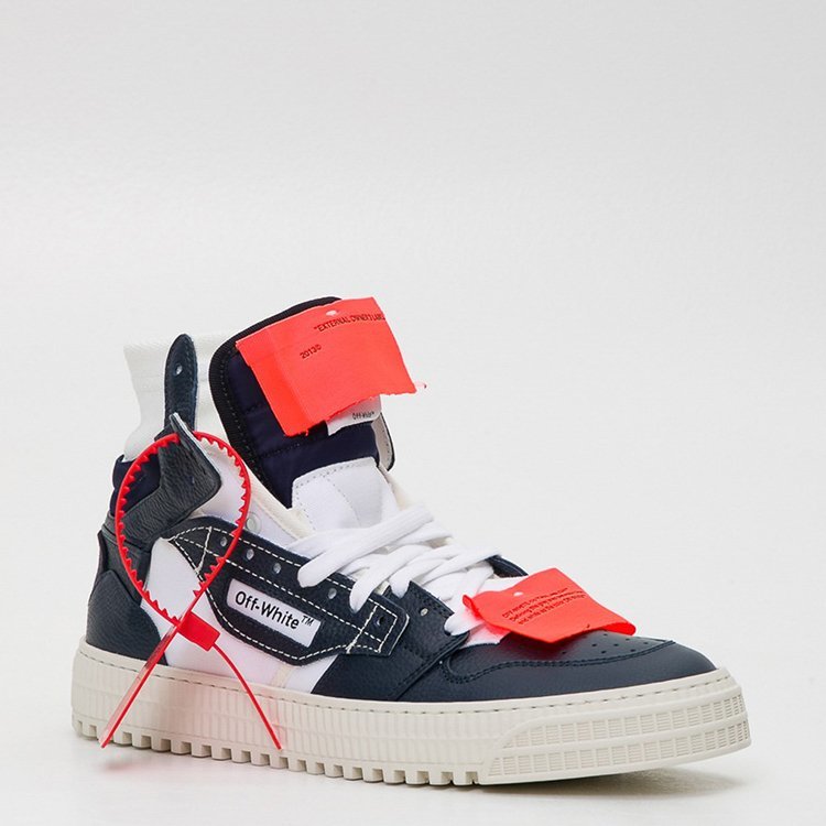 offwhite鞋子联名,offwhite联名鞋大全 off-white/off-white 19年秋冬 男性 高帮 箭头 蓝色 休闲运动鞋 omia