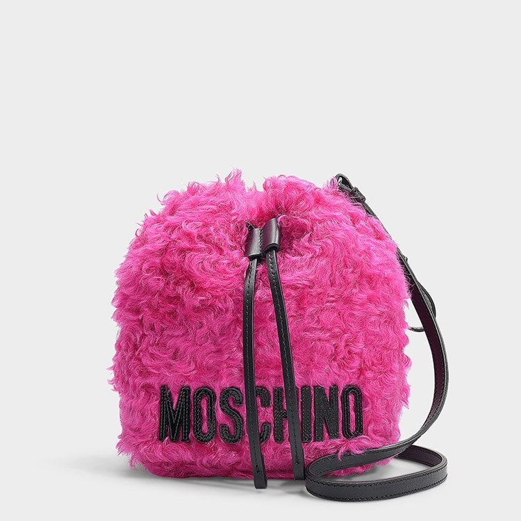 moschino/莫斯奇诺 毛绒 水桶包 女包 女性 单肩包 8438