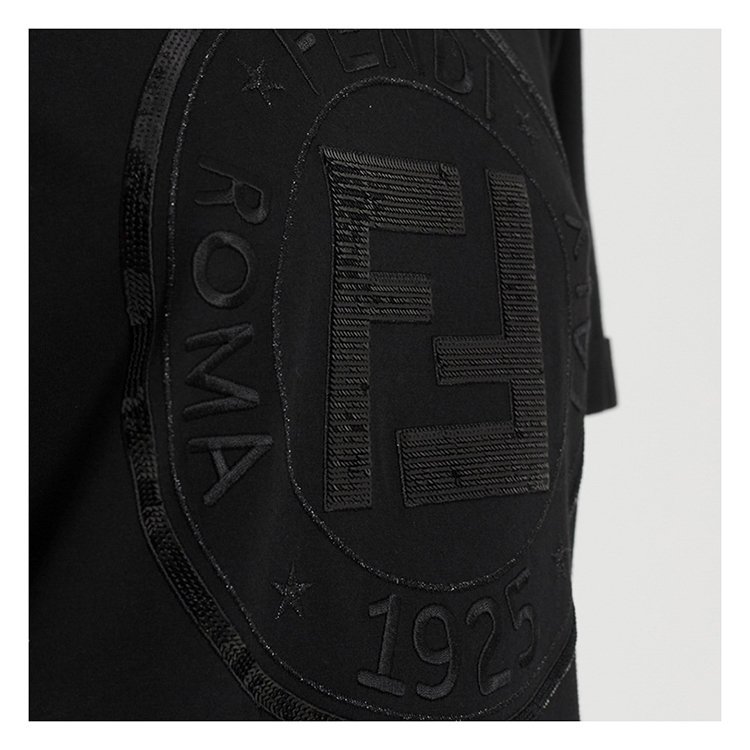 fendi/芬迪 19年春夏 圆领 女性 logo 宽松 女士短袖t恤 fs7111a5hcf0