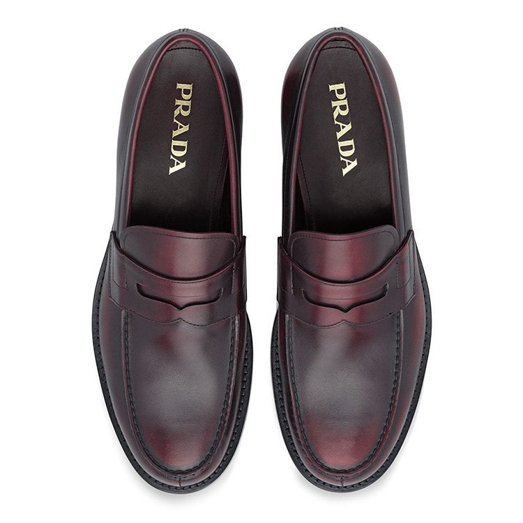 prada/普拉达 18年秋冬 浅口 男性 英伦 学院风 棕色 男士乐福鞋 2db1