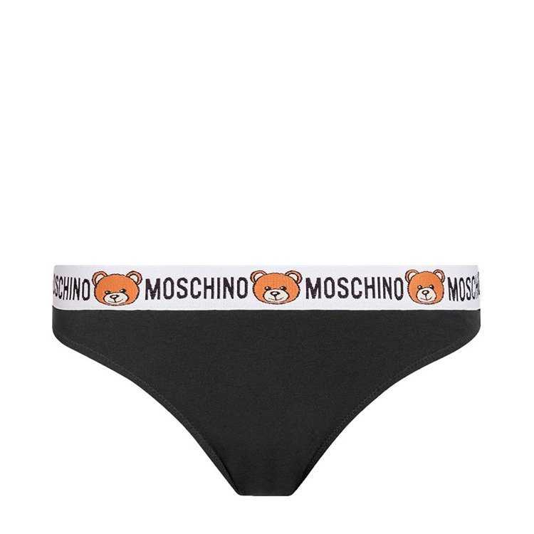 moschino/莫斯奇诺 18年秋冬 女士内裤 logo 三角裤 黑色 青少年 4715