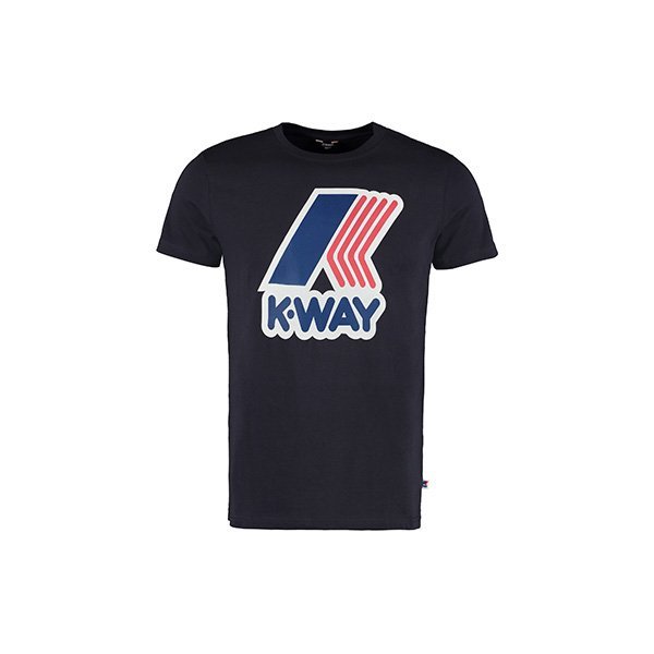 k-way/k-way 21年春夏 服装 logo 男性 黑色 男士短袖t恤 k009ff0_k89