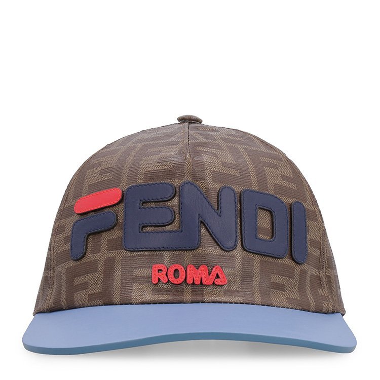 fendi/芬迪 19年春夏 棒球帽 男性 ff logo 拼色 帽子 fxq768 a66r