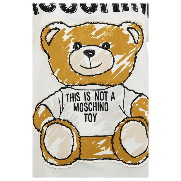 moschino/莫斯奇诺 19年春夏 圆领 女性 logo 小熊 女士短袖t恤 v
