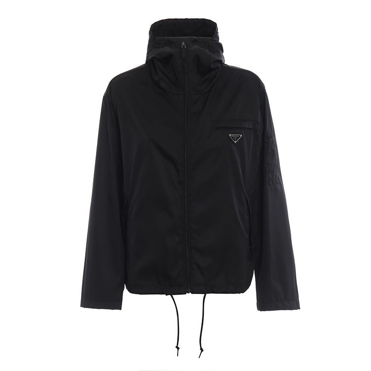 prada/普拉达 19年春夏 服装 拉链 女性 工装风 连帽 绿色 女士夹克