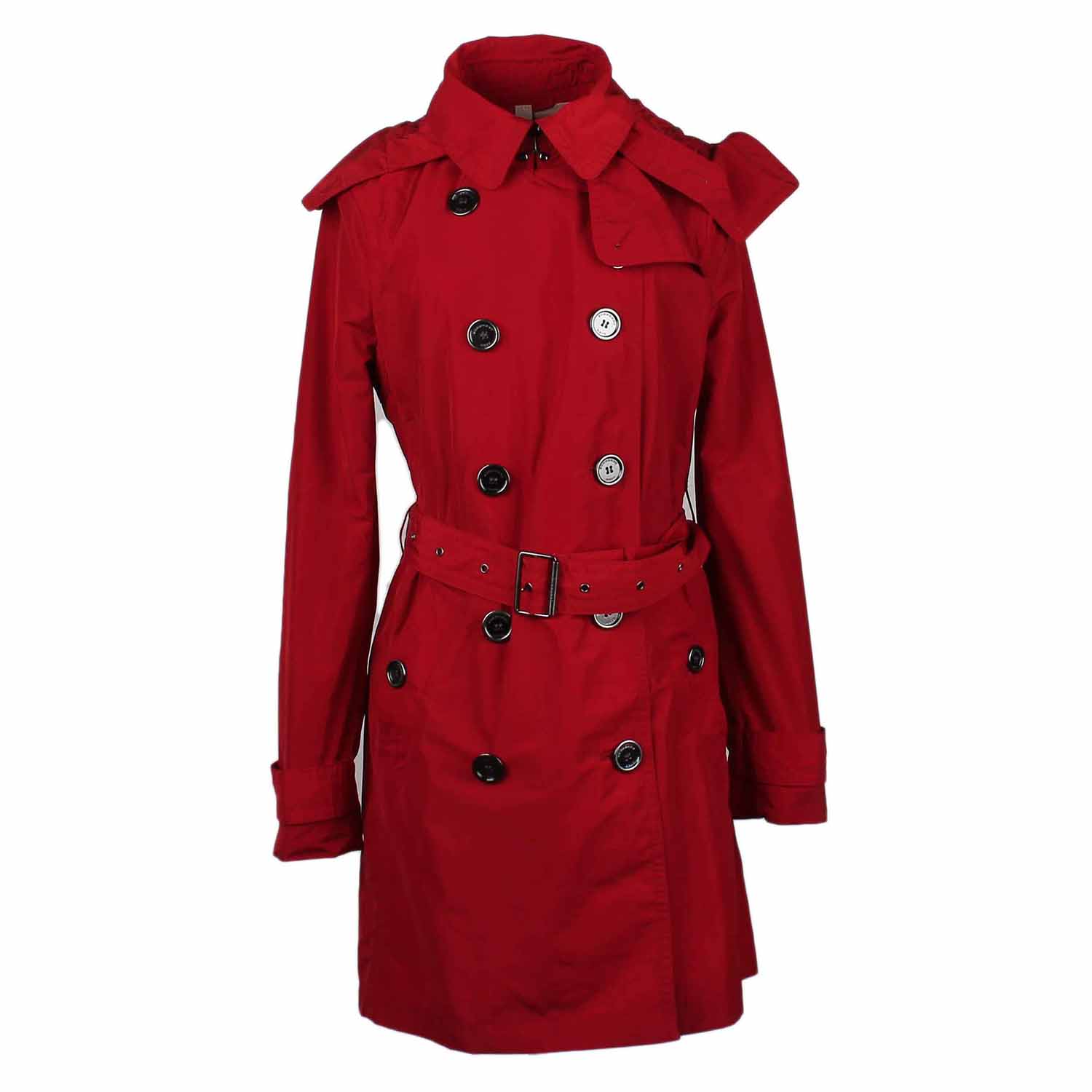 burberry/博柏利女款涤纶红色中长款风衣 3824743 红色 m