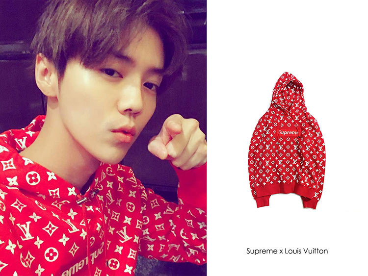 连平时基本不晒单品明星们都纷纷为lv×supreme折腰,鹿晗欧巴的这款