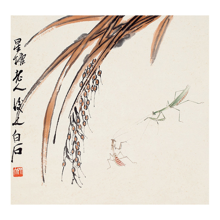 【googut北京歌德 传统水墨】草虫 齐白石作【正品 价格 图片】