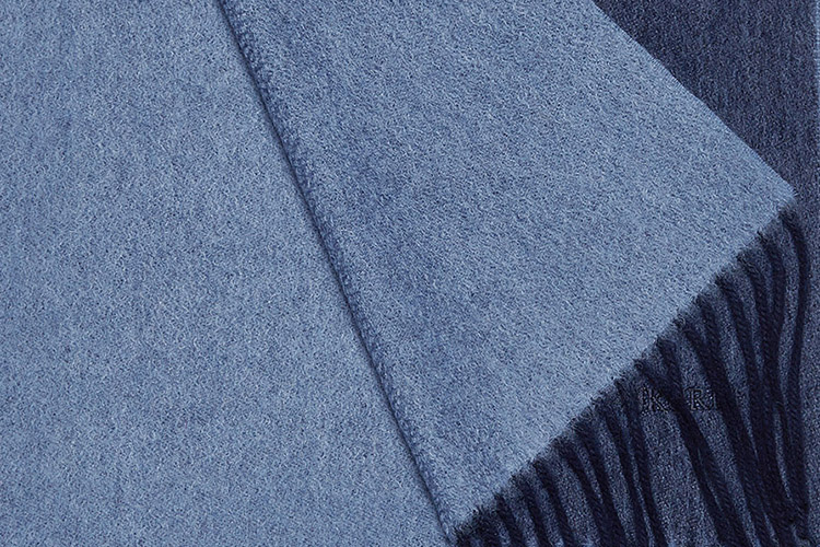 marja kurki/玛丽亚古琦 新款 双面长款男女羊绒围巾 烟熏蓝