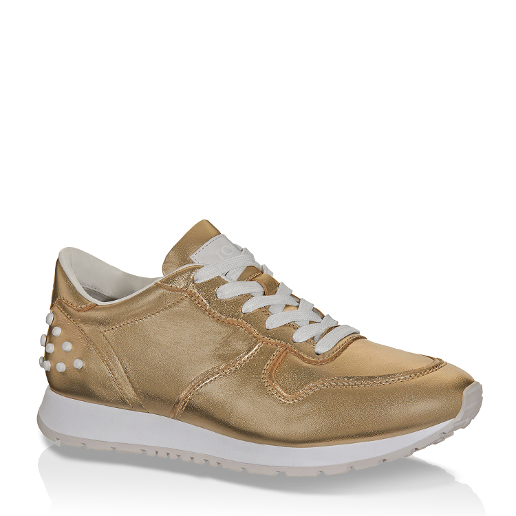 tods/托德斯 银灰色真皮女士运动鞋