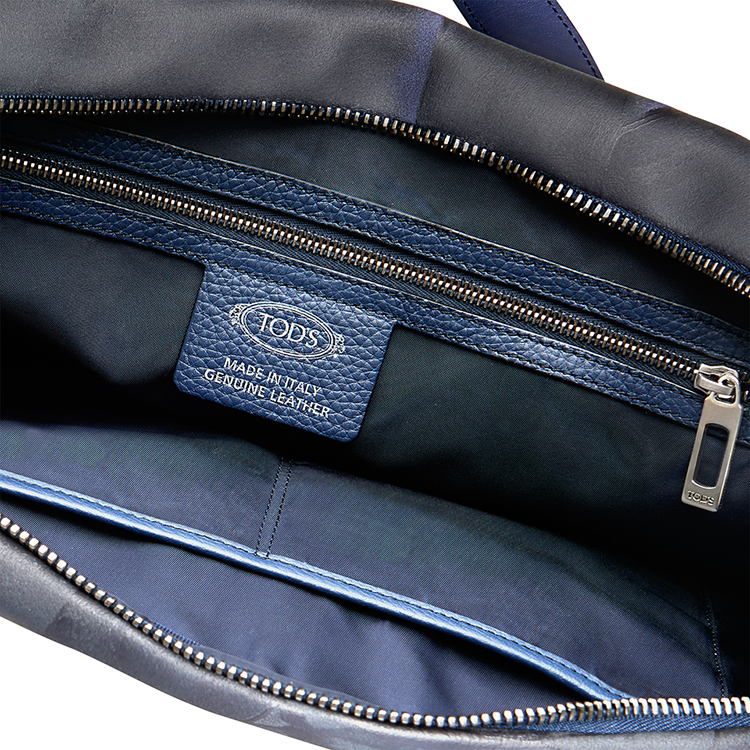 【tods托德斯 公文包】tods/托德斯 男士深蓝色牛皮中号公文包【正