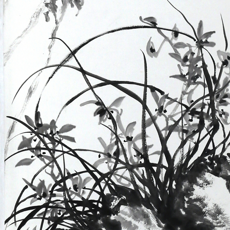 彭述超《夏花》传统水墨 写意花鸟