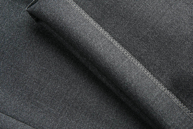 进口纯羊毛面料 深灰色修身西裤 腰部收褶设计 商务优雅风格 男士裤子