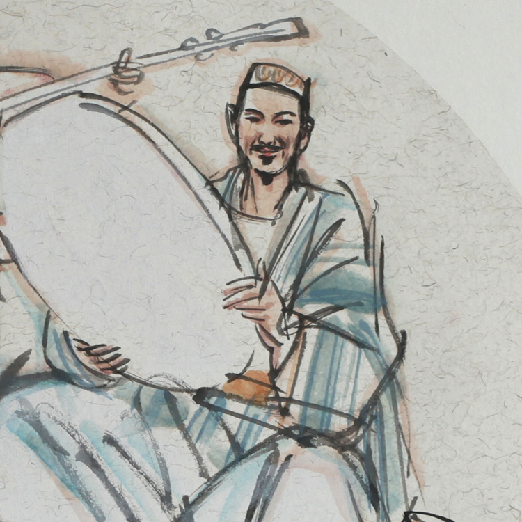 刘海《舞韵》写意人物