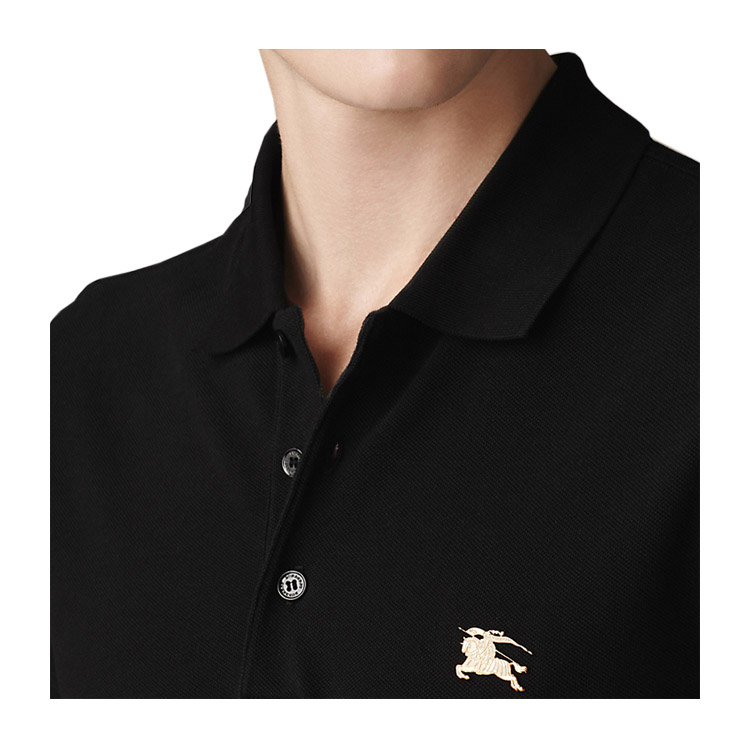 burberry/博柏利 纯棉 金属logo 短袖 男士t恤/polo衫#3872295