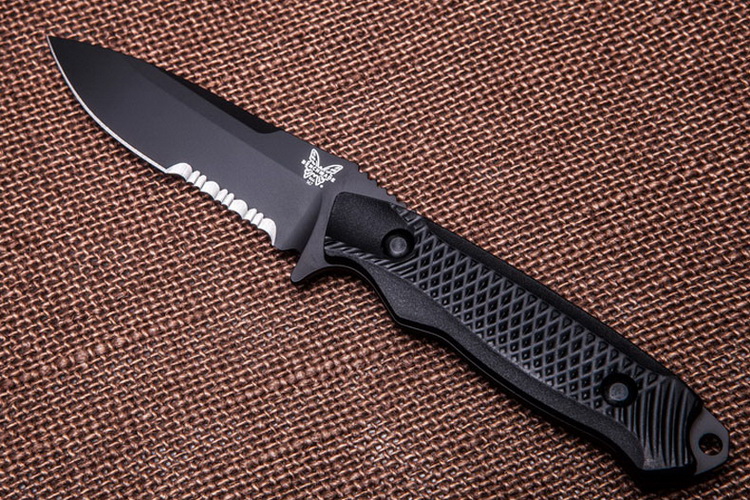 benchmade/蝴蝶 147sbk 野营户外 生存徒步 特种不锈钢 战术刀 黑刃