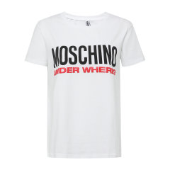 【大陆现货】MOSCHINO/莫斯奇诺 时尚经典款白色字母女士短袖T恤A190490030001图片