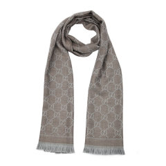GUCCI/古驰 男女通用 中性时尚双G经典提花图案羊毛围巾围脖 133483-3G200 多色可选图片