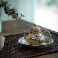fanj/梵匠 珐琅彩系列『童子闹喜』 宜兴紫砂壶茶壶 高红军老师全手工