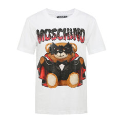 MOSCHINO/莫斯奇诺 2020新款蝙蝠侠小熊纯棉女士短袖T恤图片