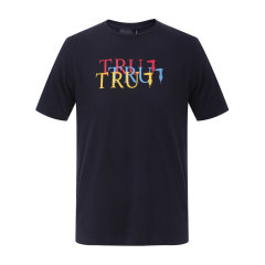 爆款主推 Trussardi/楚莎迪 纯棉领男士短袖t恤 短t 休闲上装 上衣图片