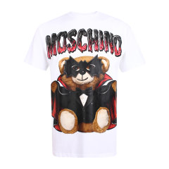 MOSCHINO/莫斯奇诺  女士时尚休闲棉质宽松蝙蝠侠泰迪熊圆领短袖T恤 A0711 0540 1555图片