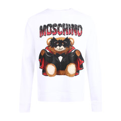 MOSCHINO/莫斯奇诺 男士时尚休闲蝙蝠侠泰迪熊圆领长袖T恤衫卫衣V1719 0227 1555图片