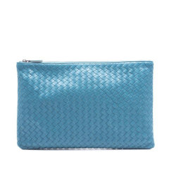 【包税】Bottega Veneta/葆蝶家 BV男包 男士黑色经典编织皮质手拿包355261V00101000图片
