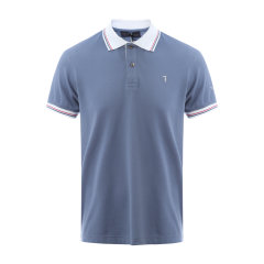 【爆款主推】Trussardi/楚莎迪 棉质蓝色男士短袖Polo衫 男士短POLO 短t 休闲上装图片
