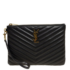 【包税】 SAINT LAURENT PARIS/SAINT LAURENT PARIS 女士米色皮质手拿包 379039-CWU01-2721 PLSX图片